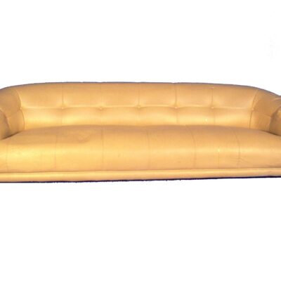Beige leather sofa