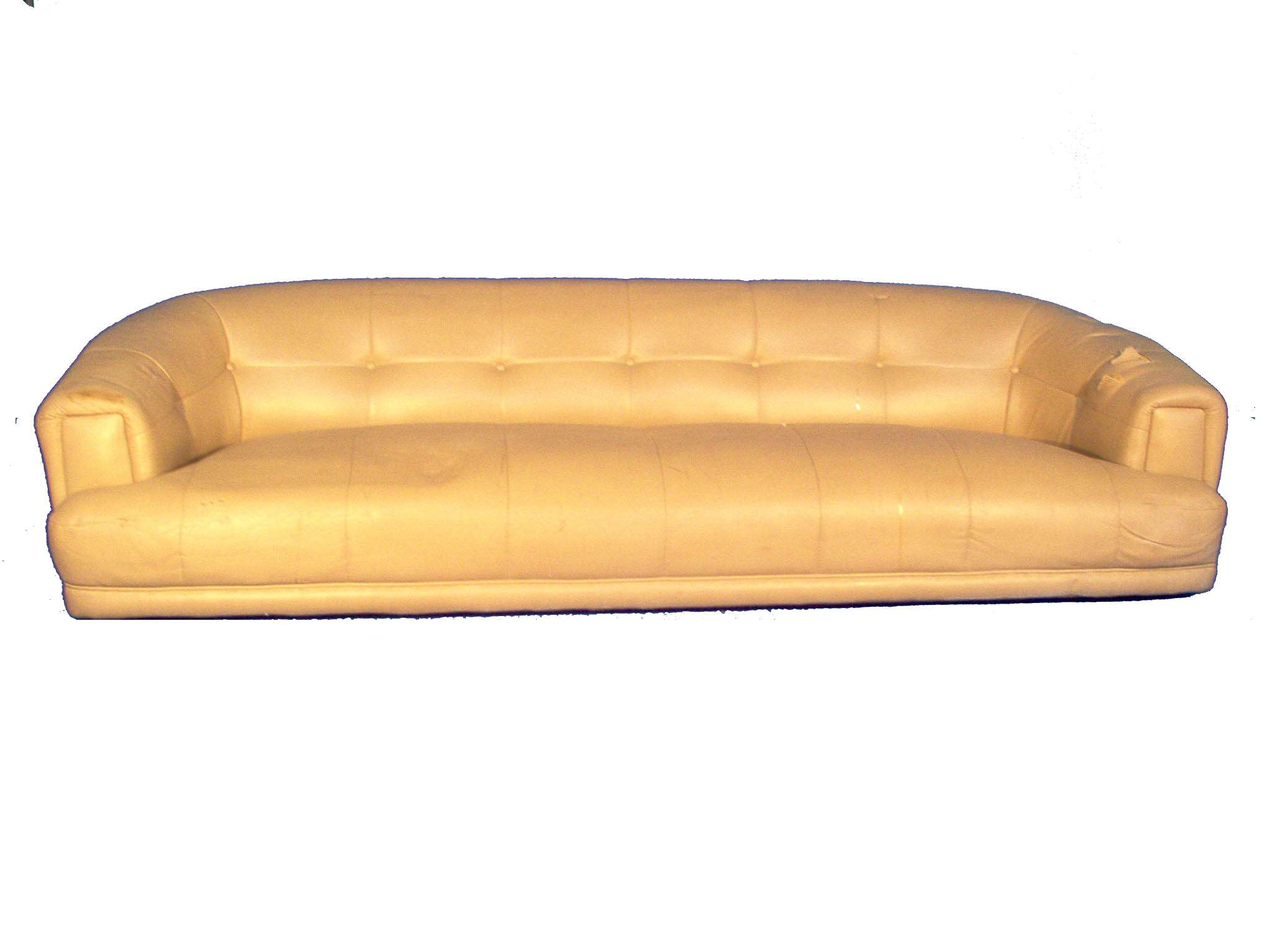 Beige leather sofa