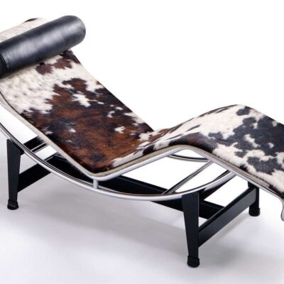 Chaise lounge diseño Le Corbusier tapizado piel de potro. Cha_01