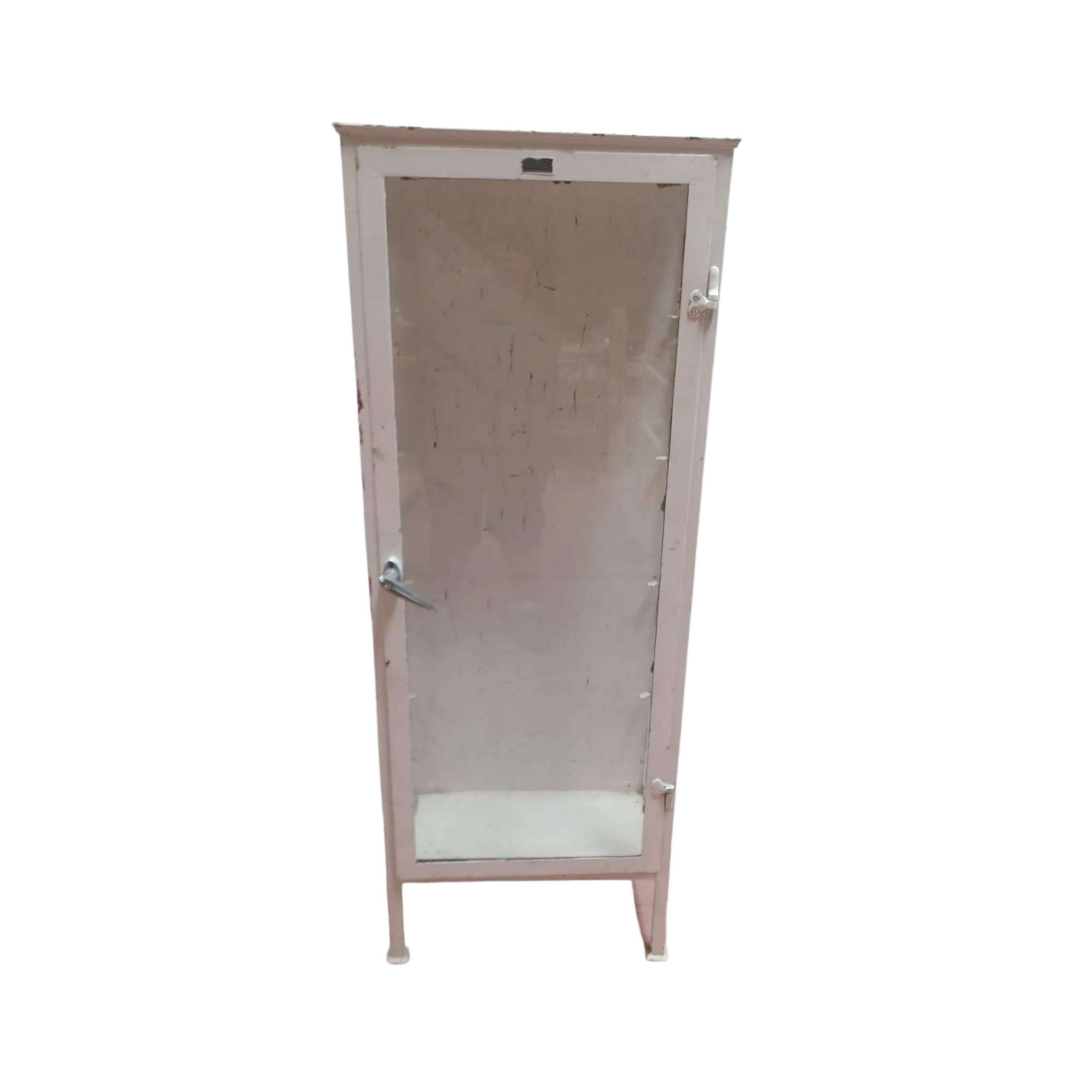 Vitrina de hospital blanca una puerta Vhos_07