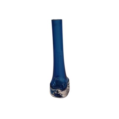 Small blue glass vase