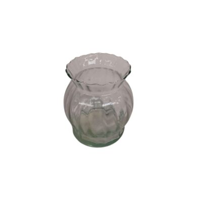 Small clear glass vase