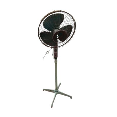 Black pedestal fan