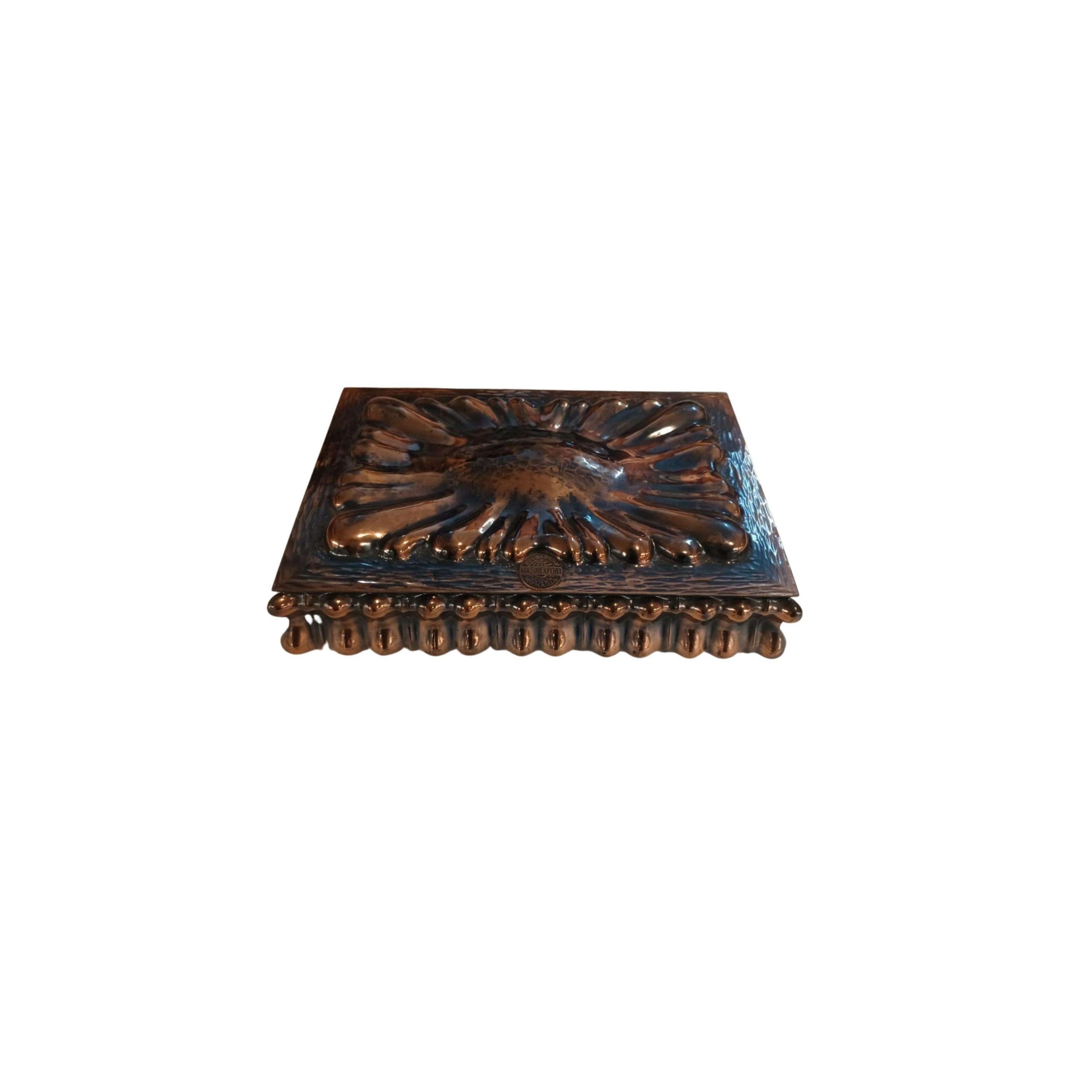 Carved wooden box