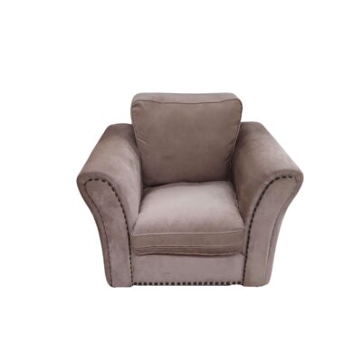 Gray suede individual sofa