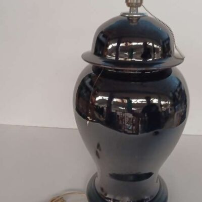 Tibor style lamp in black ceramic 01528