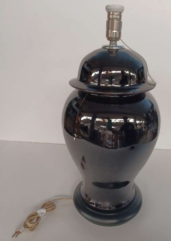 Tibor style lamp in black ceramic 01528