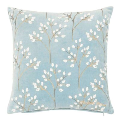 Cojín Algodón Azul motivos ramitas 02602