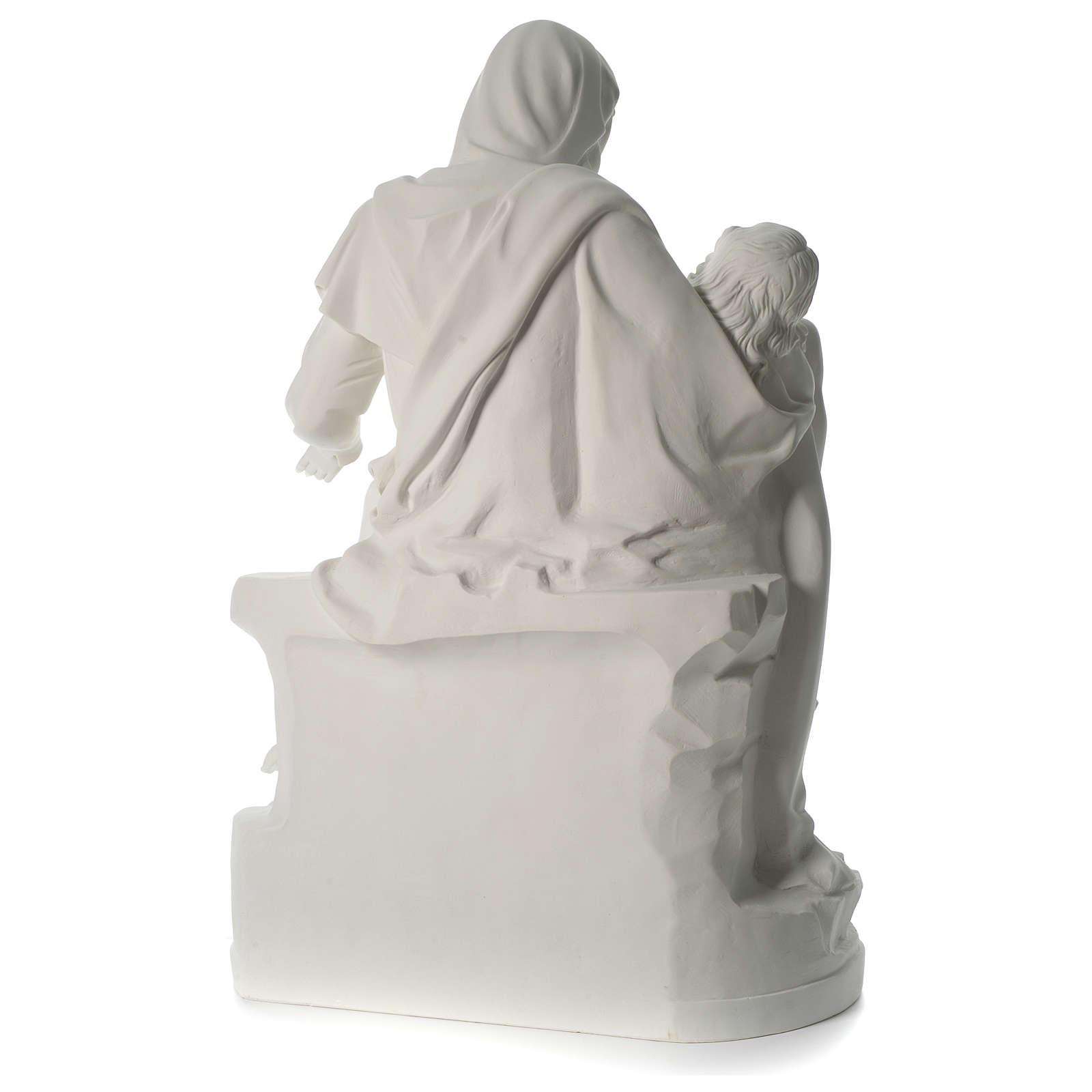 La Piedad en Mármol Sintético de Carrara de 100cm 02685 - Imagen 2
