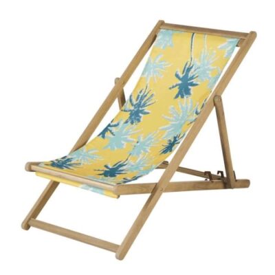 Hamaca en madera maciza de Acacia con tela estampada. 02810