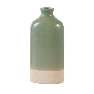 Green and Raw Ceramic Vase 02822