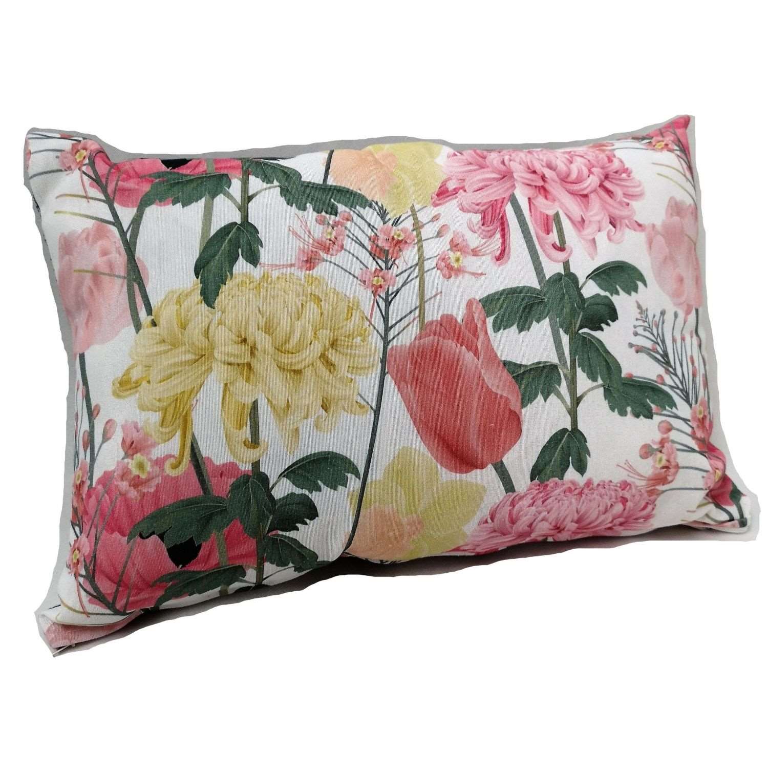 Floral Rectangular Cushion 50x30x10cm 02981