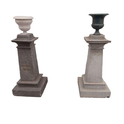 Pedestal para lápida con jarrón de copa 02992