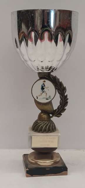 Trofeo de Fútbol forma de copa plateada