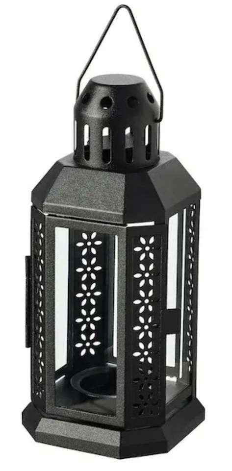 Black Forge Candle Holder Lantern