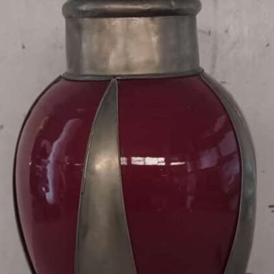 Ceramic and brass table lamp