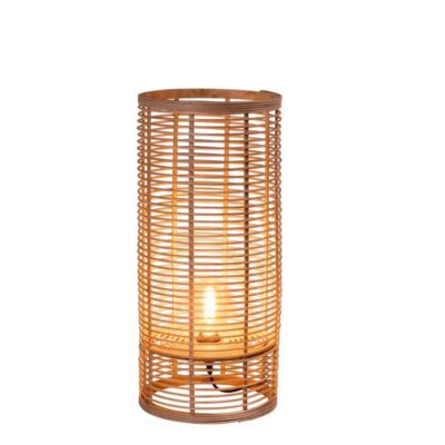 Cylindrical bamboo table lamp 02742