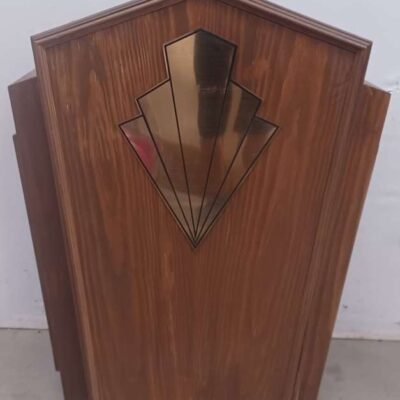 Atril de madera con decoración dorada 02937