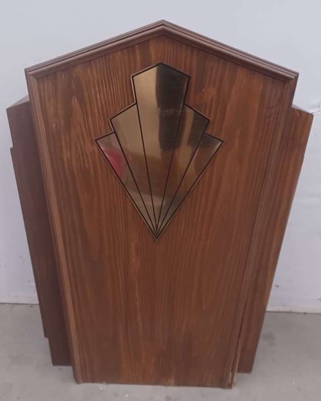 Atril de madera con decoración dorada 02937