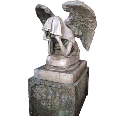 Crying angel statue imitation stone 03277