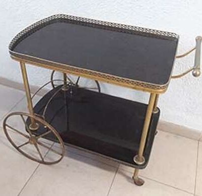 Camarera estilo clásico en madera y metal dorado Car_02