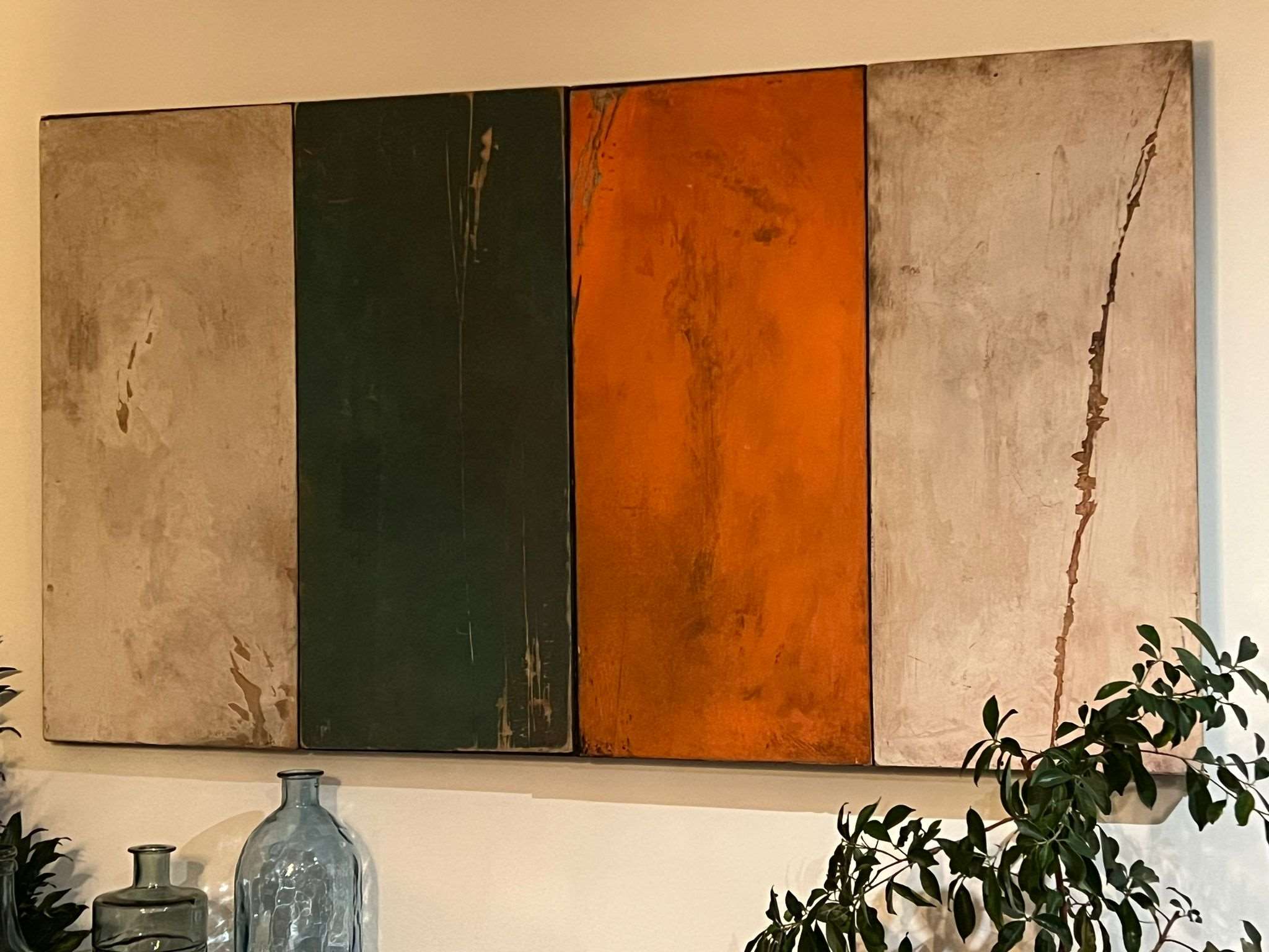 Abstract painting Author JAVIER FERNÁNDEZ colored stripes 298
