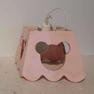 Lámpara infantil de techo rosa pequeña 03981