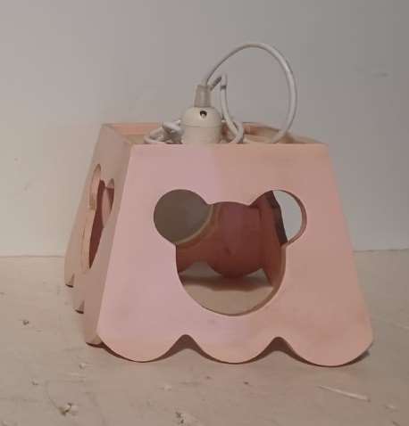 Small pink children's ceiling lamp 03981
