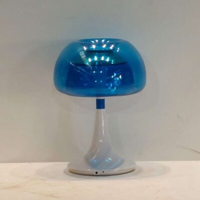 Table lamp in blue plastic
