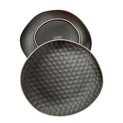 Manami black ceramic dessert plate 05047