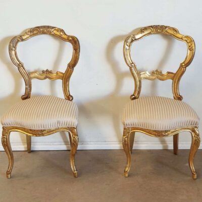 Pareja de sillas estilo Luis XV Francia 03866
