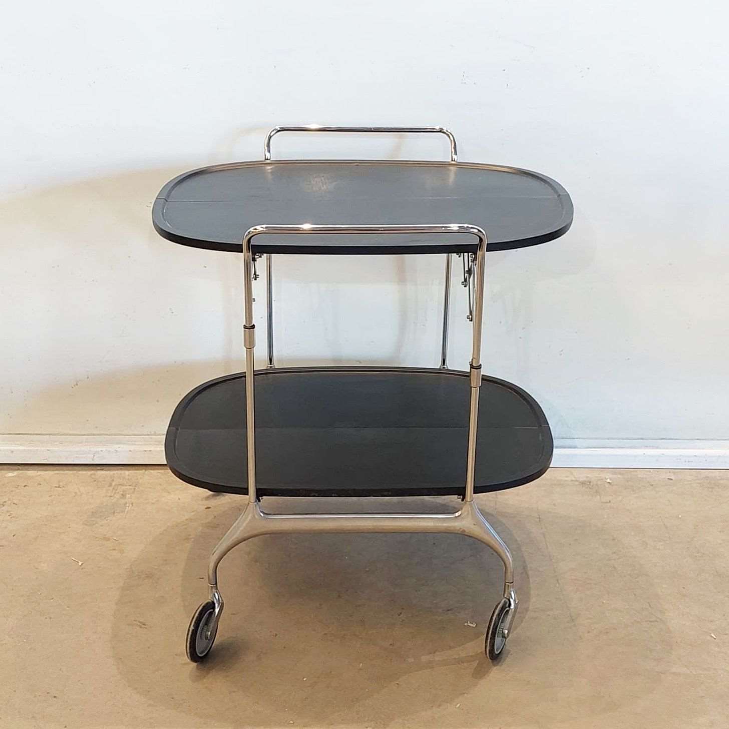 Black waitress cart. 02676