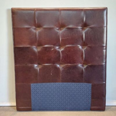 cabecero cama 90 piel marrón
