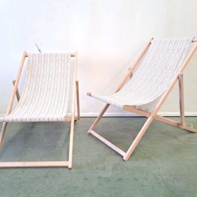 Hamaca de madera con tela espigas. 05963
