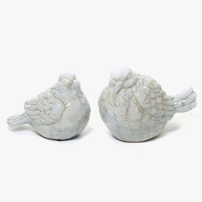 XL ceramic bird duo. 07224