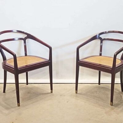 Teak and rattan chair. Sill_322