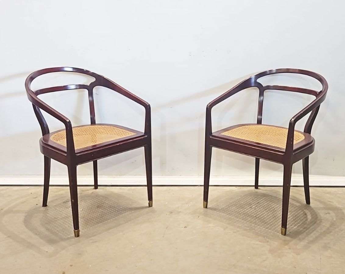 Teak and rattan chair. Sill_322