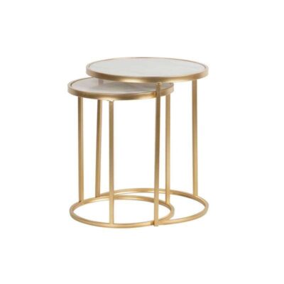 Mia Side Table, White Marble. 07430