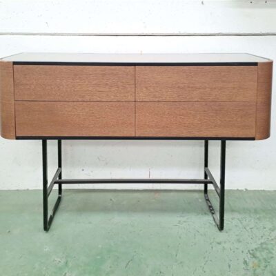 Two-door wooden console. 07437