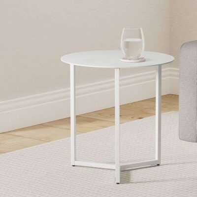 Round Side Table, Glass-Metal. 07536