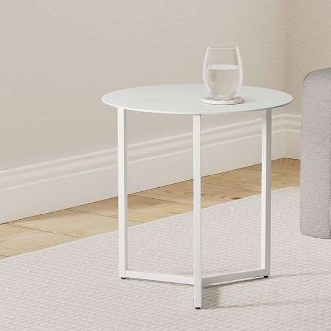Round Side Table, Glass-Metal. 07536