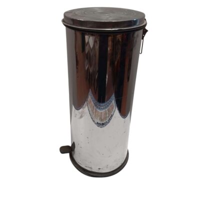 Chrome waste bin container