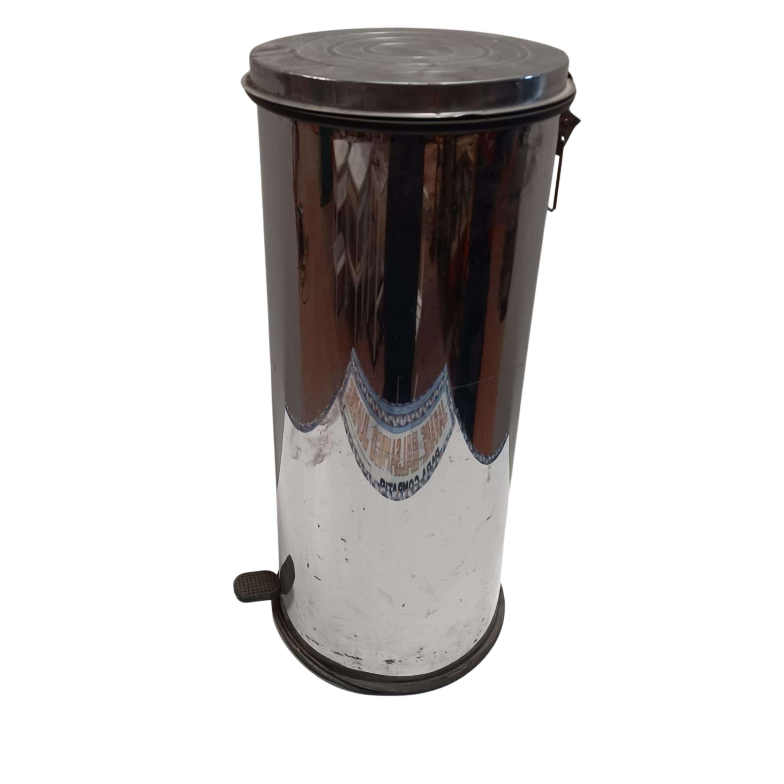 Chrome waste bin container