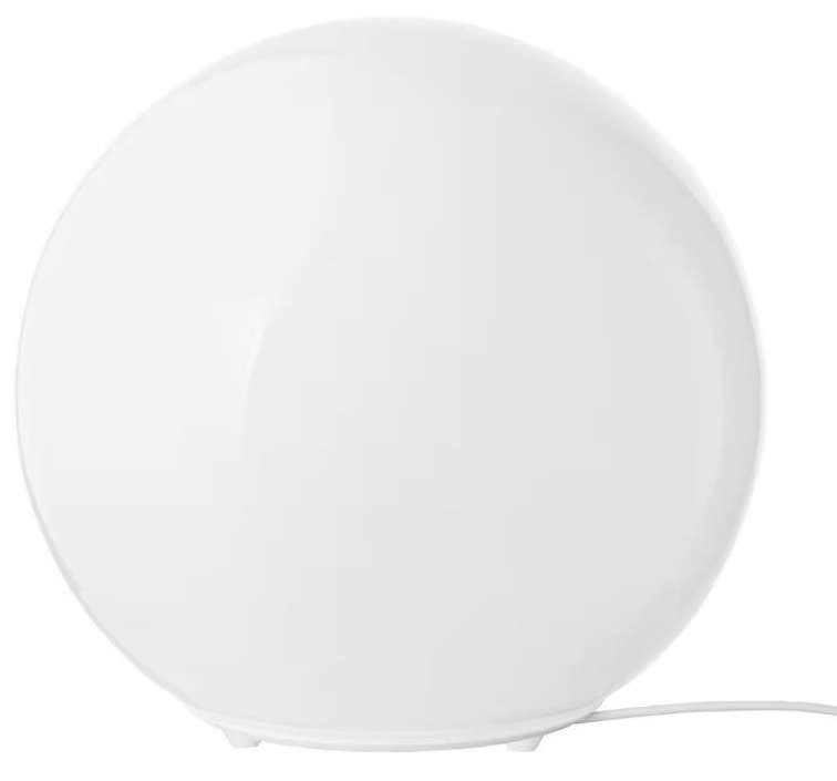 Lámpara Mesa redonda de cristal blanco 25cm 02109