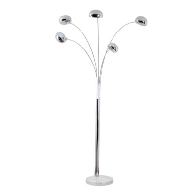 Lámpara de Pie Cromo, 5 luces Lpie_54