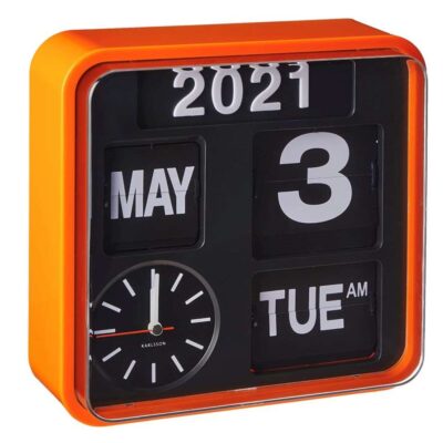 Karlsson wall clock. Orange plastic. 1950s