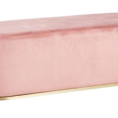 Banqueta Terciopelo Rosa Tejido-Metal 02354