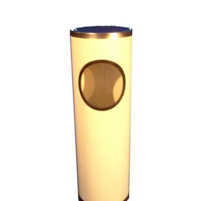 White cylinder waste bin