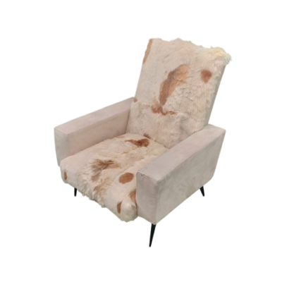 French-style armchair from the 1950s, pony leather. But_88
