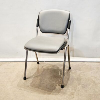 Stacking chair grey Steel frame 02338